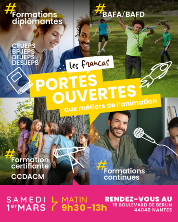 Portes ouvertes aux métiers de l’animation Union régionale des Francas des Pays de la Loire