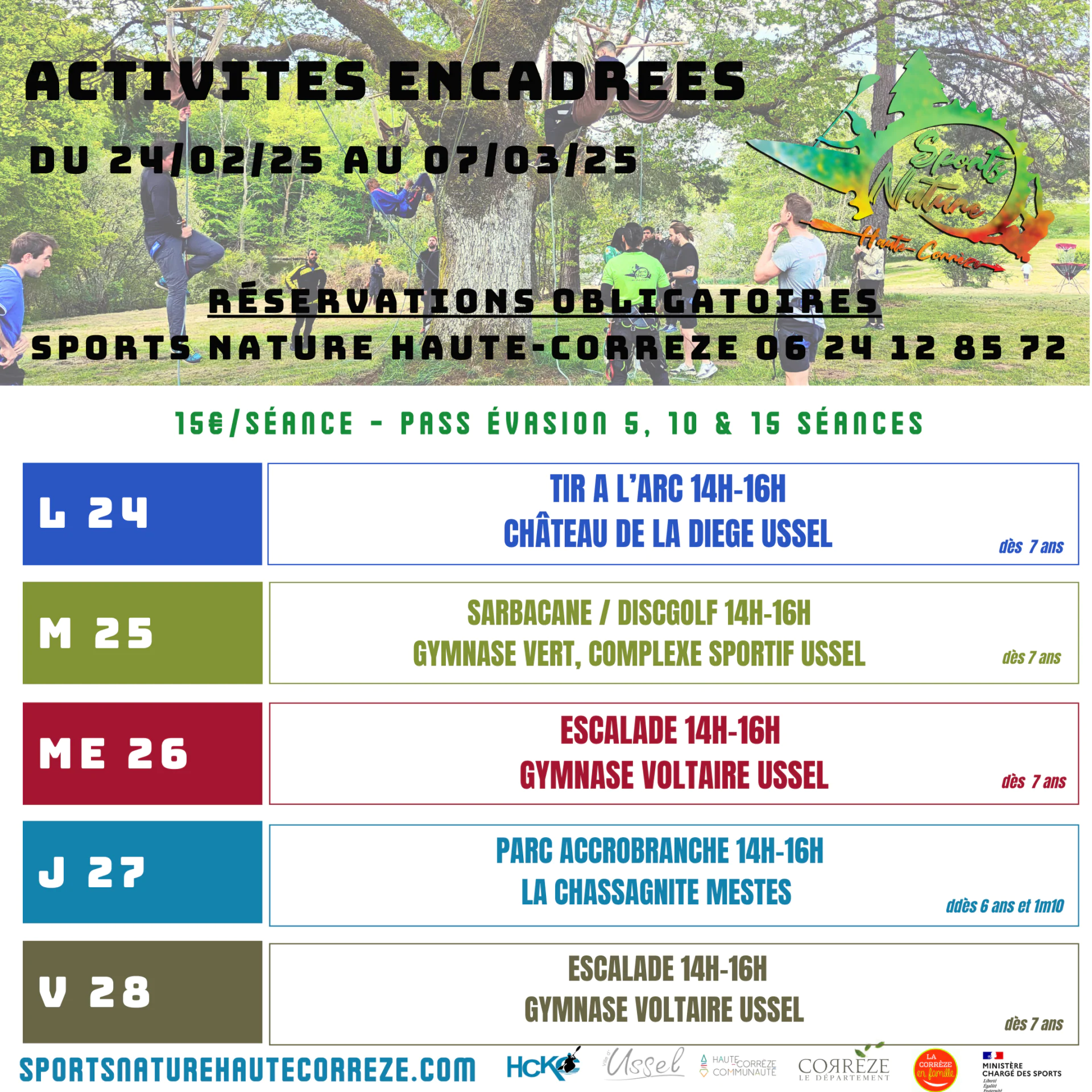 Activités Vacances d'hiver Sports Nature Haute-Corrèze