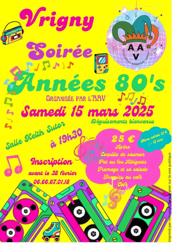 Soirée année 80's