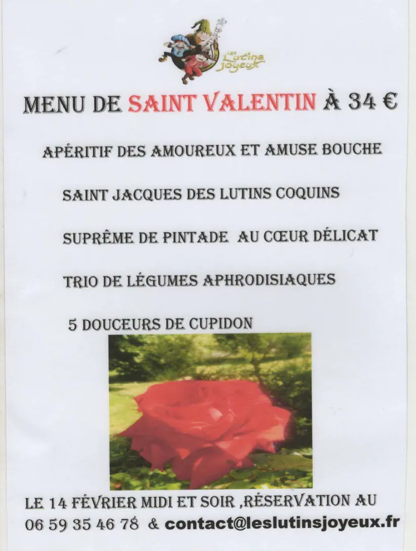 Menu de Saint-Valentin