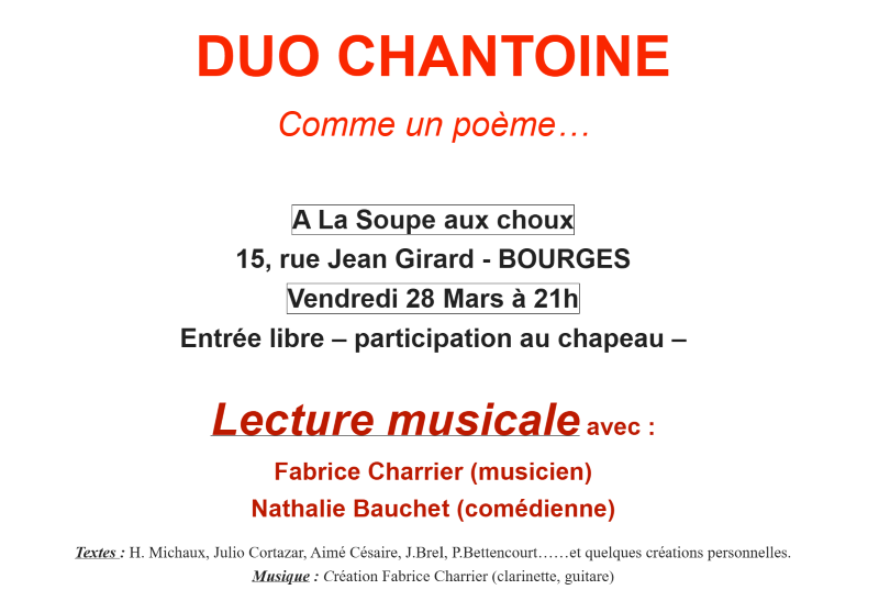 Duo Chantoine Comme un poème