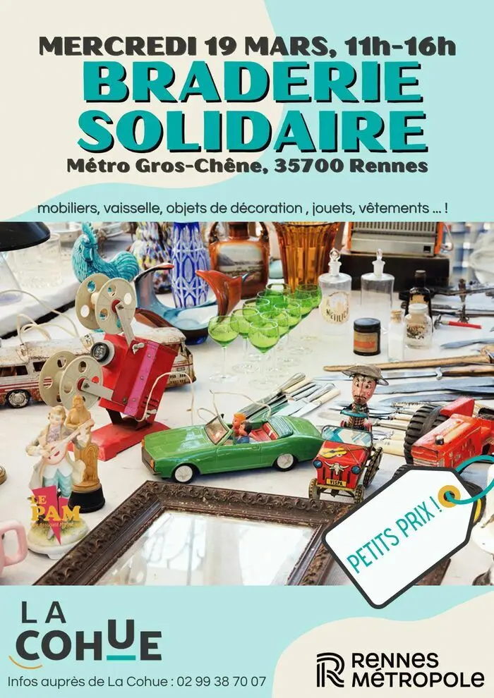 Braderie solidaire Station de métro Gros Chêne Rennes