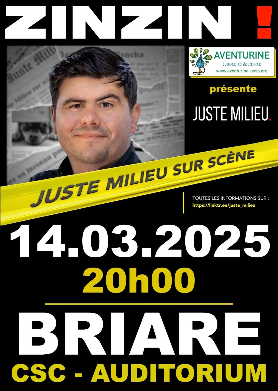 One man show "Zinzin !" par Juste Milieu