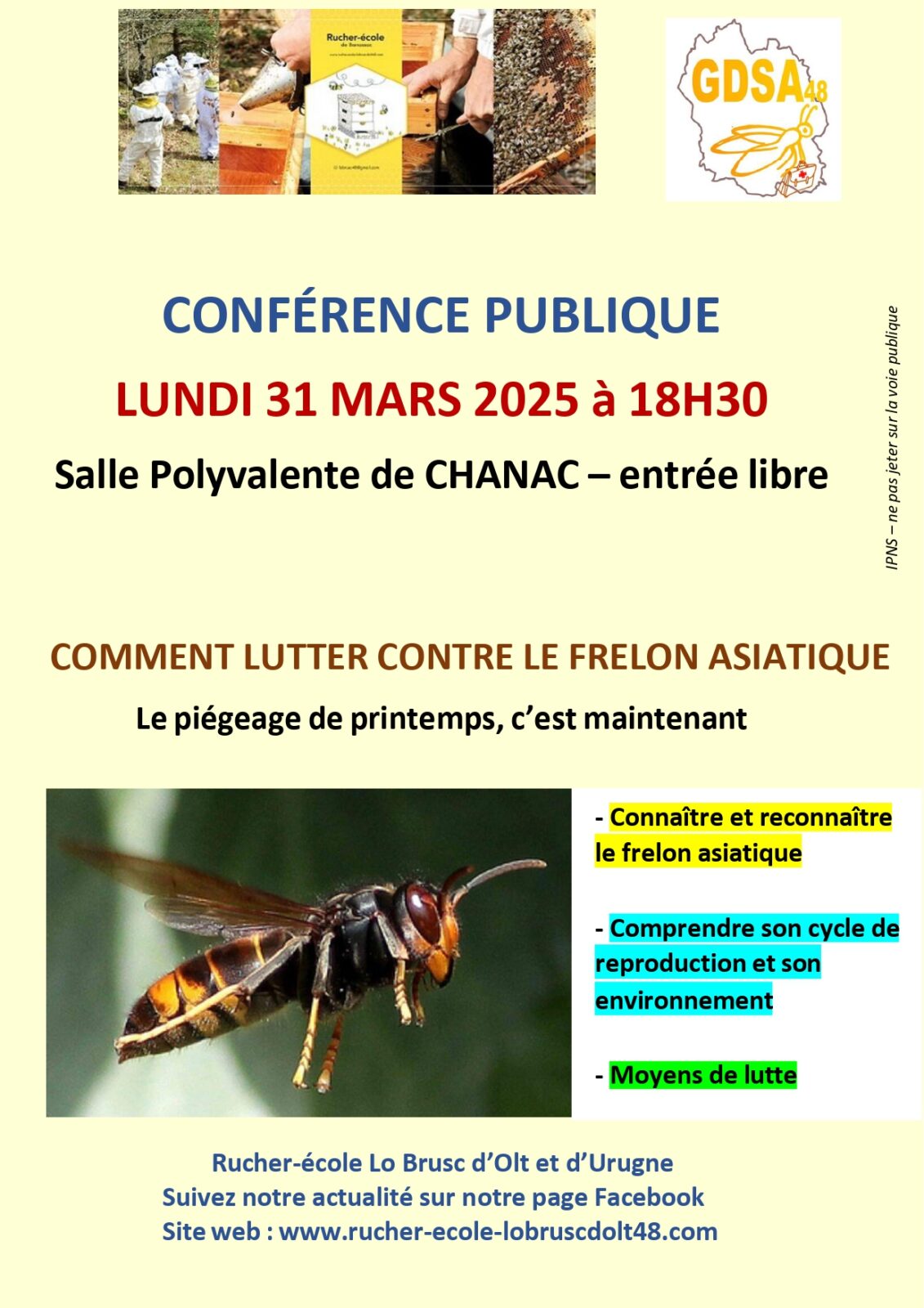 CONFÉRENCE COMMENT LUTTER CONTRE LE FRELON ASIATIQUE