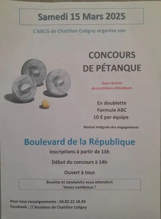 Concours de pétanque