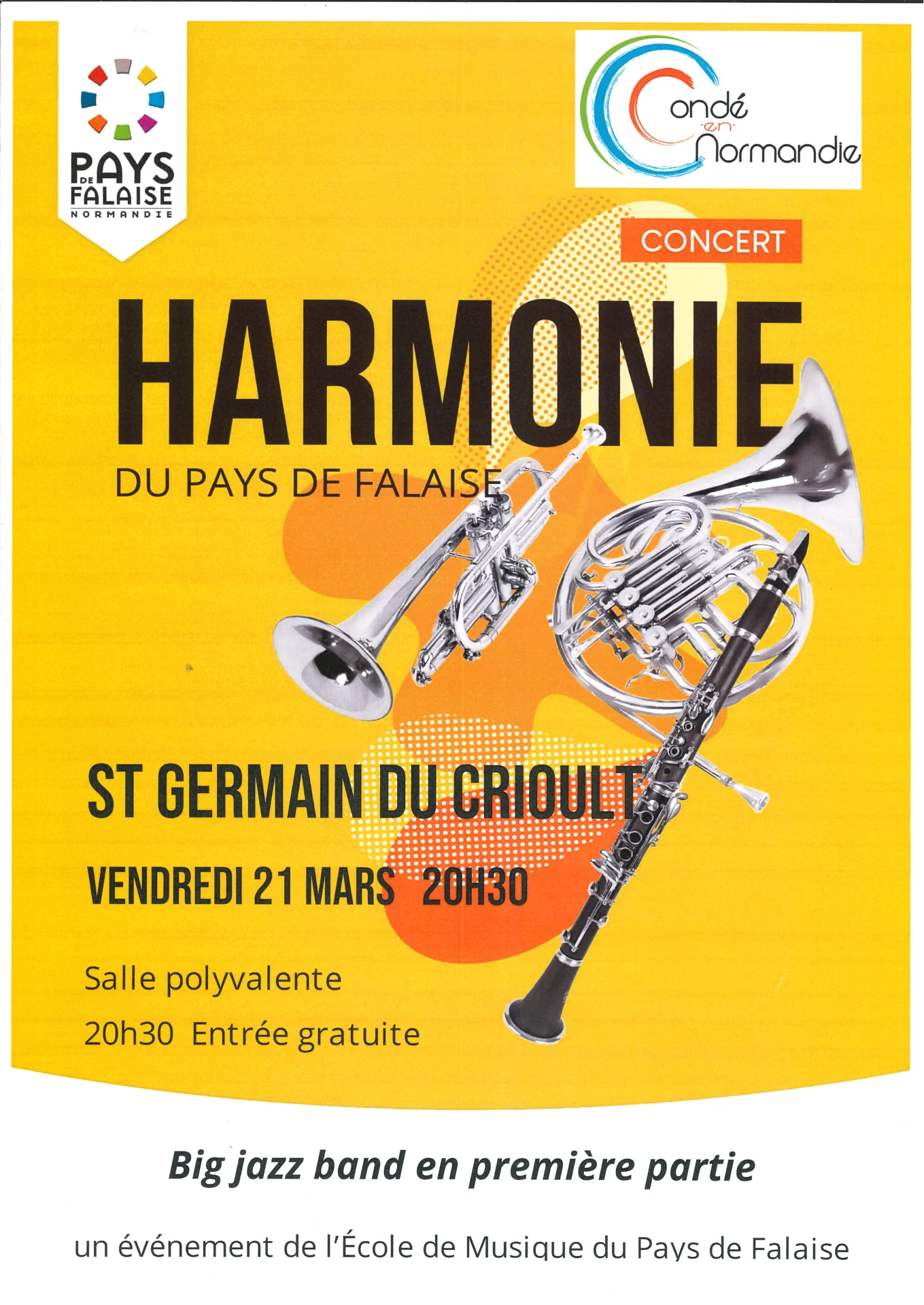 Concert de l’Harmonie du pays de Falaise à Saint-Germain-du-Crioult