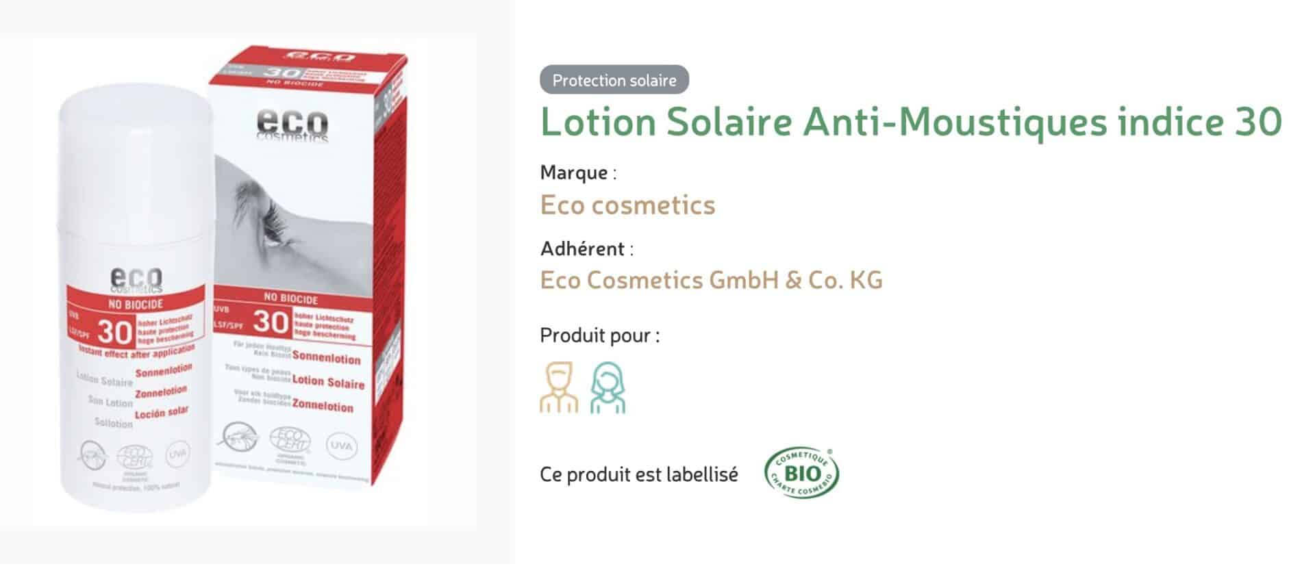 crème solaire anti-moustiques