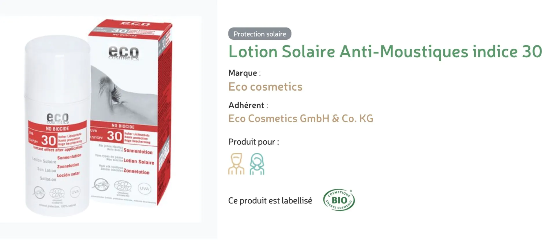 crème solaire anti-moustiques