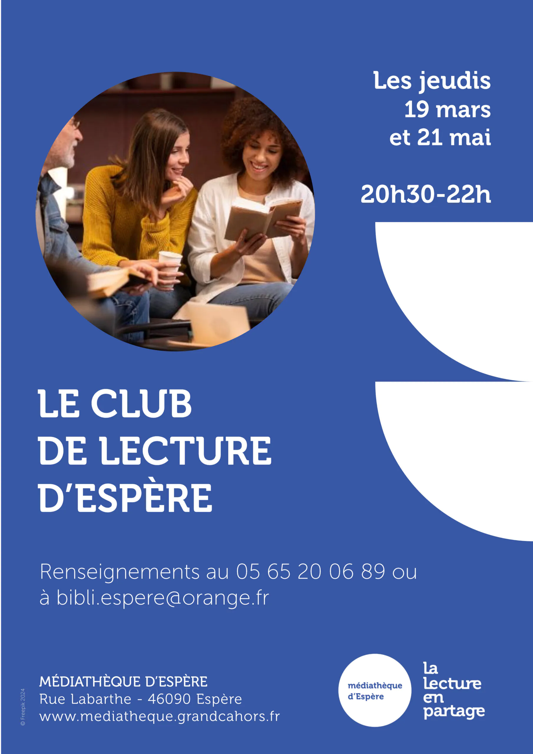 Club de lecture à la bibliothèque d'Espère