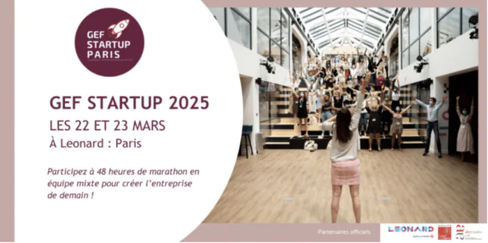 GEF STARTUP 2025 : participez à la 11ème édition ! Léonard : Paris Paris