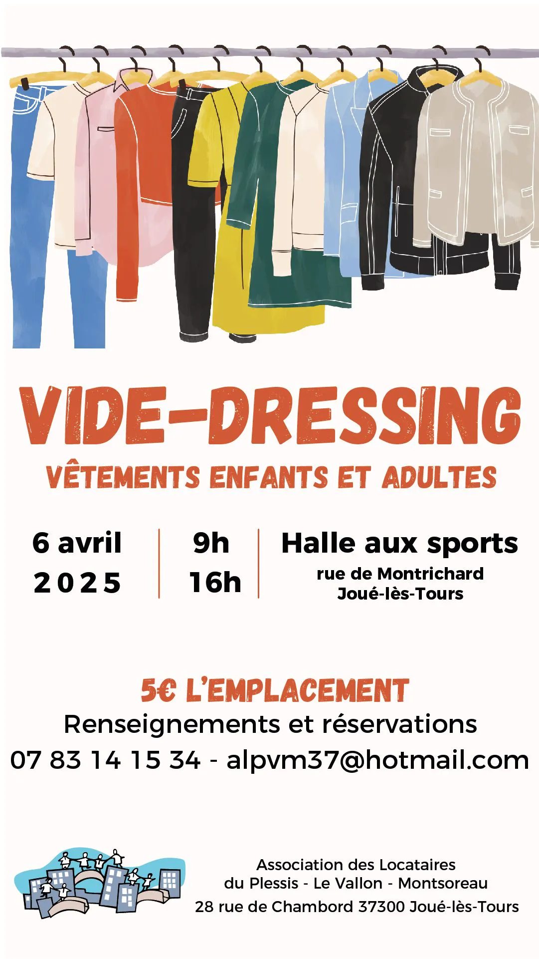 Vide-dressing vêtements enfants et adultes