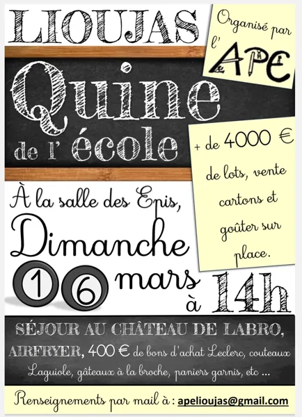 Quine de l'école de Lioujas