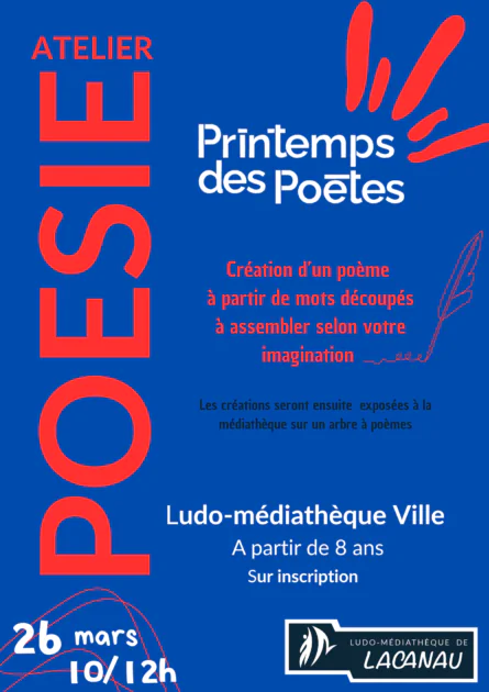 Atelier poésie Printemps des poètes à partir de 8 ans