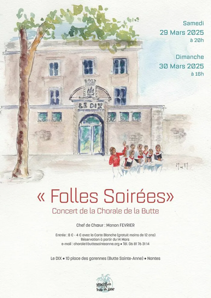 Les Folles Soirées / concert chorale de la Butte Le DIX (Maison de quartier) Nantes