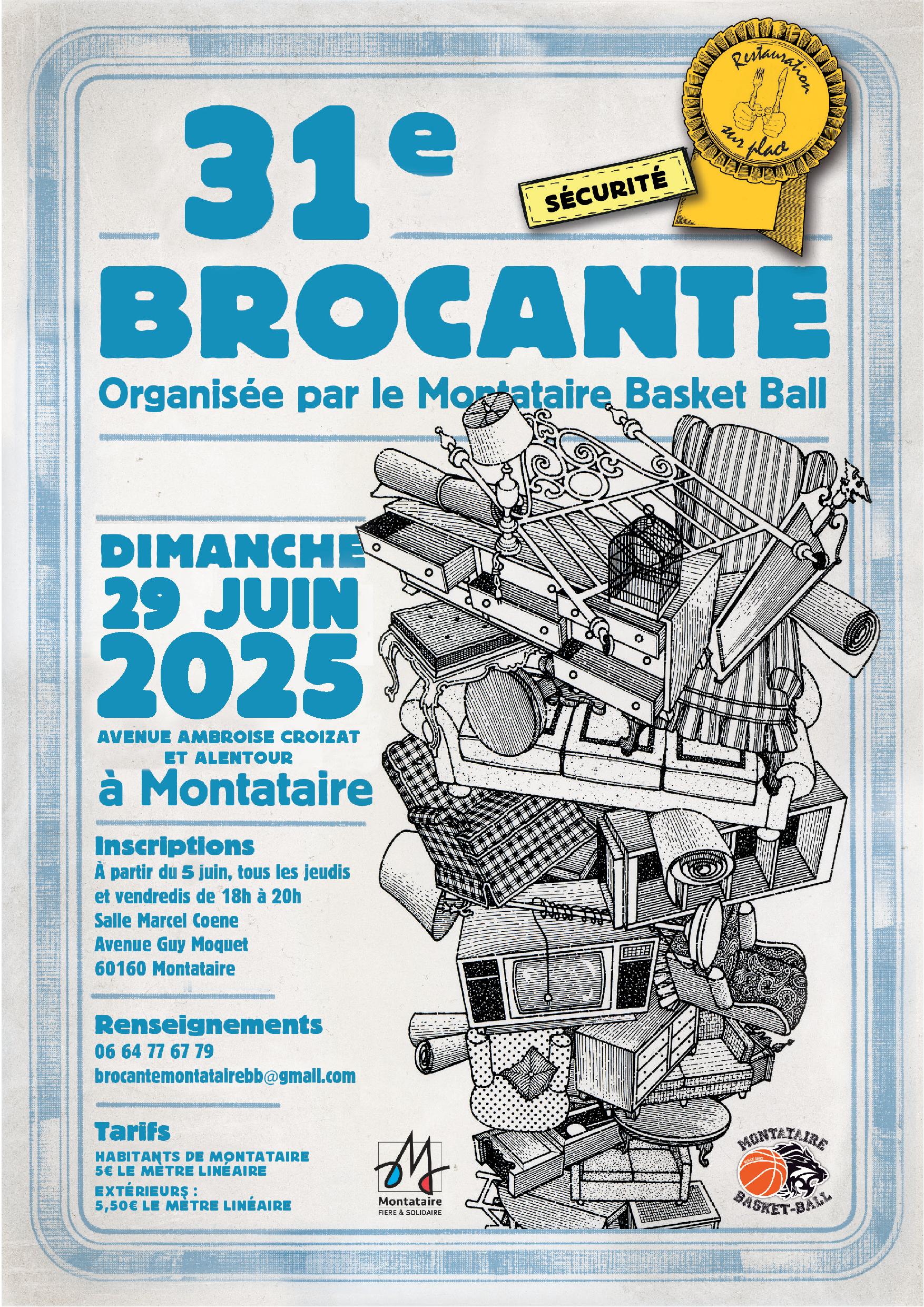 31ème brocante du Montataire Basket Ball