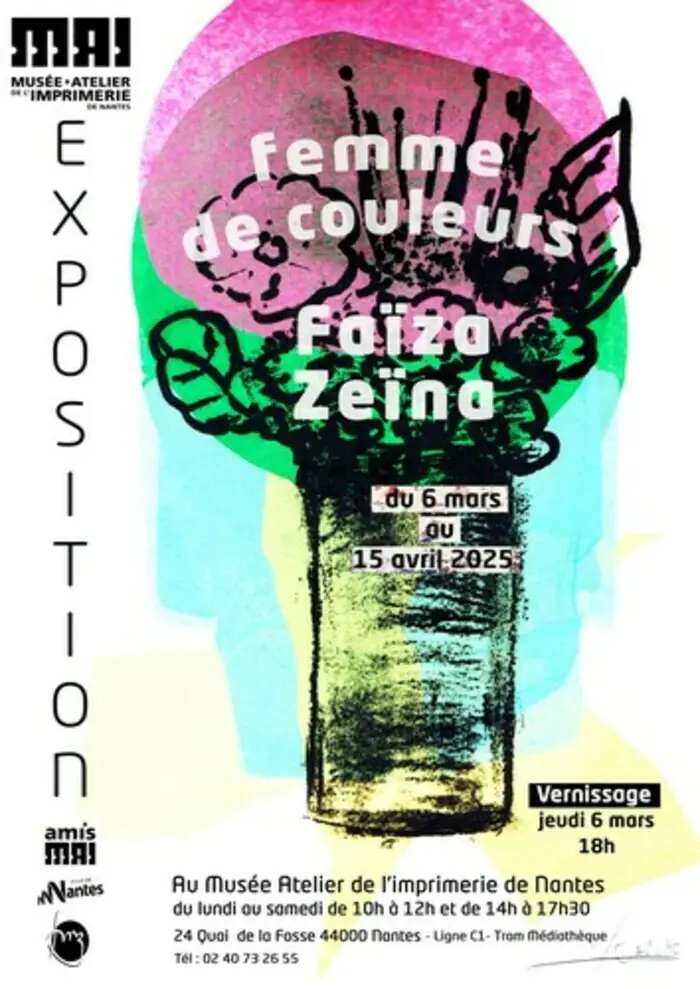 Femme de couleurs - Exposition de Faïza Zeïna Musée-atelier de l'imprimerie de Nantes