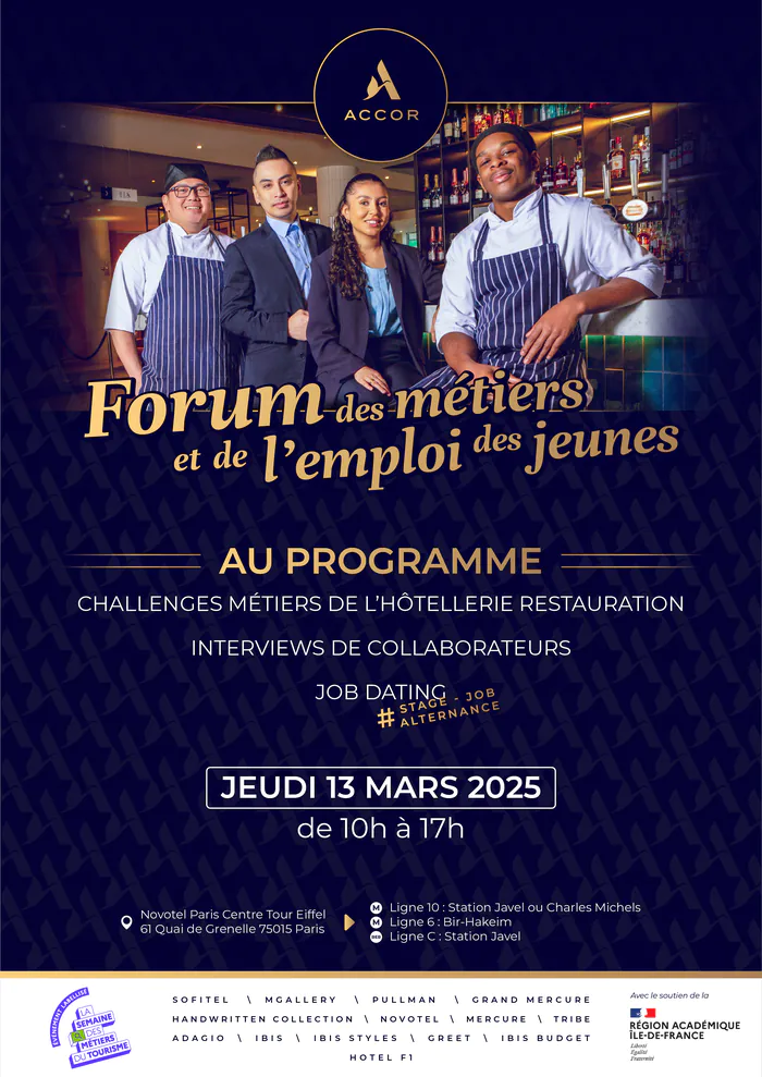 Forum des métiers et de l'emploi des jeunes by Accor Novotel Paris Centre Tour Eiffel Paris