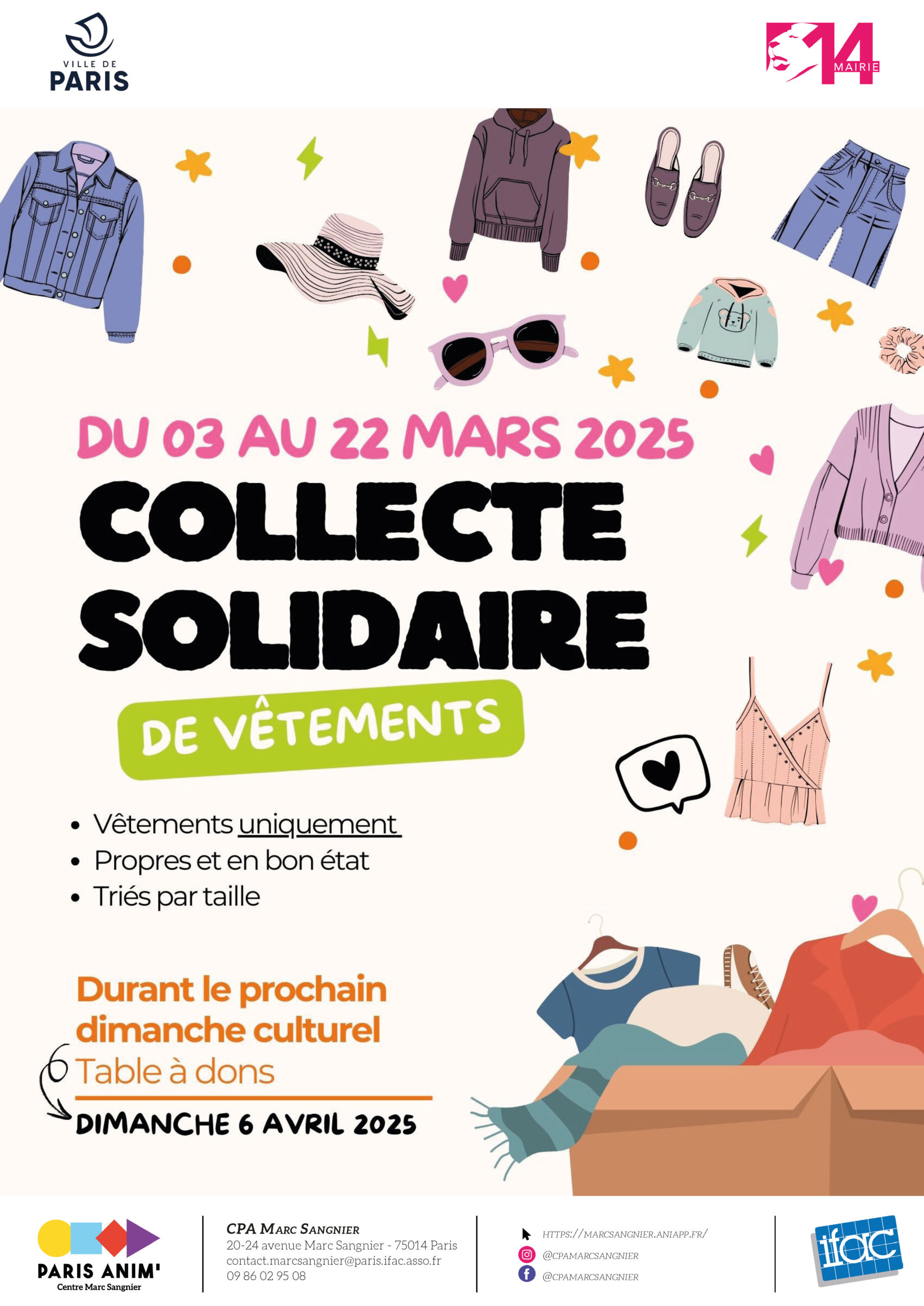 Collecte solidaire de vêtements