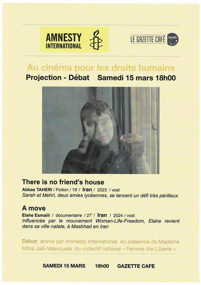 Projection-Débat d'Amnesty International Gazette Café Montpellier