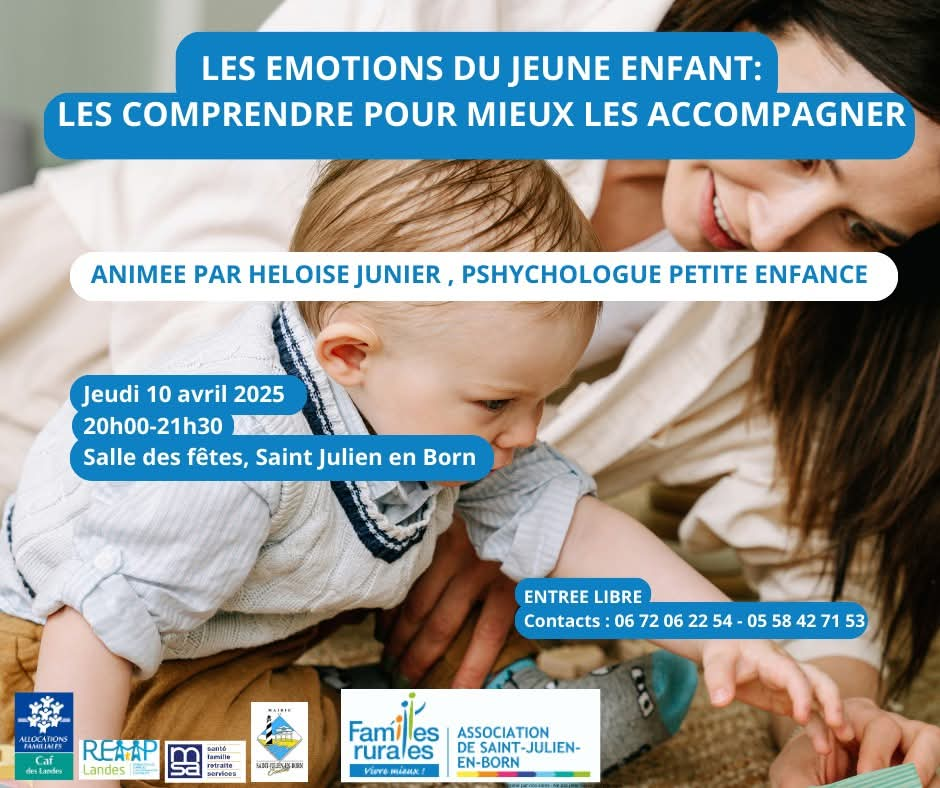 Conférence "Les émotions du jeune enfant les comprendre pour mieux les accompagner"