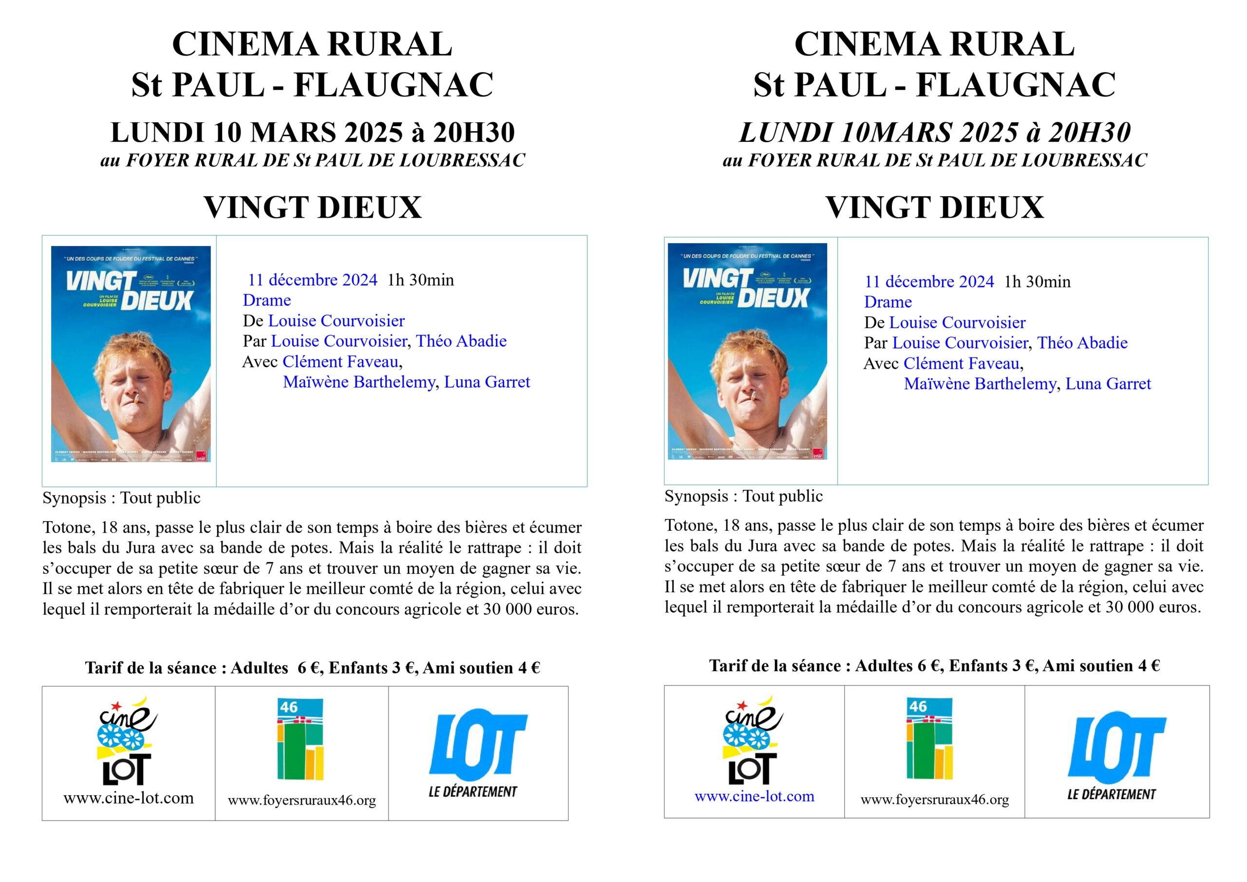 Cinéma Rural "Vingt Dieux"