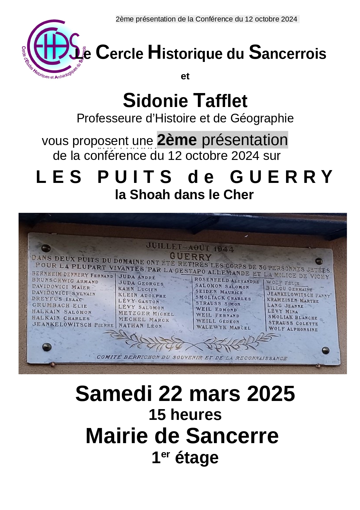 Les puits de Guerry la Shoah dans le Cher