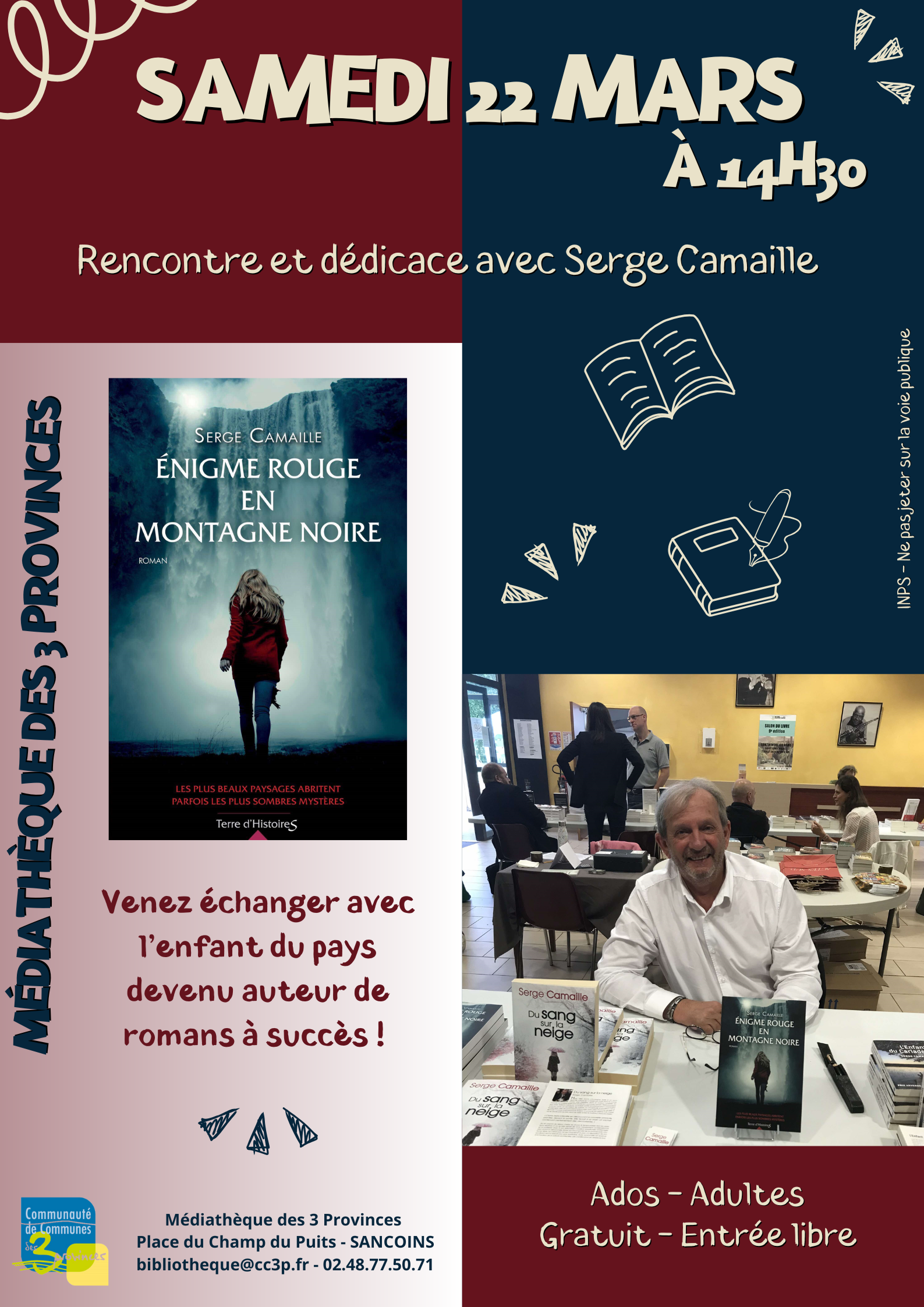 Rencontre et dédicace avec Serge Camaille