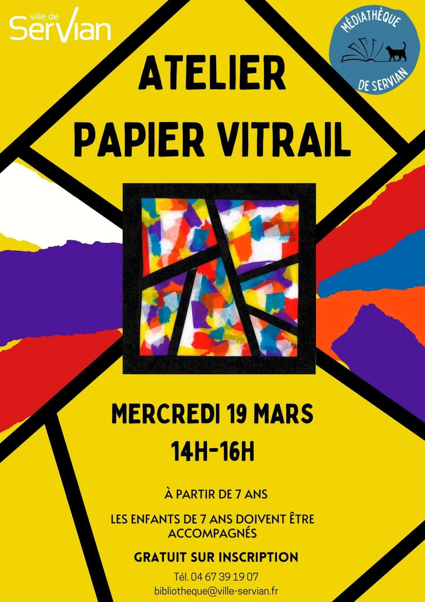 ATELIER PAPIER VITRAIL- À PARTIR DE 7 ANS