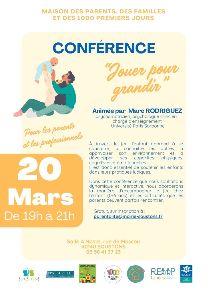 Conférence Jouer pour grandir animée par Marc Rodriguez