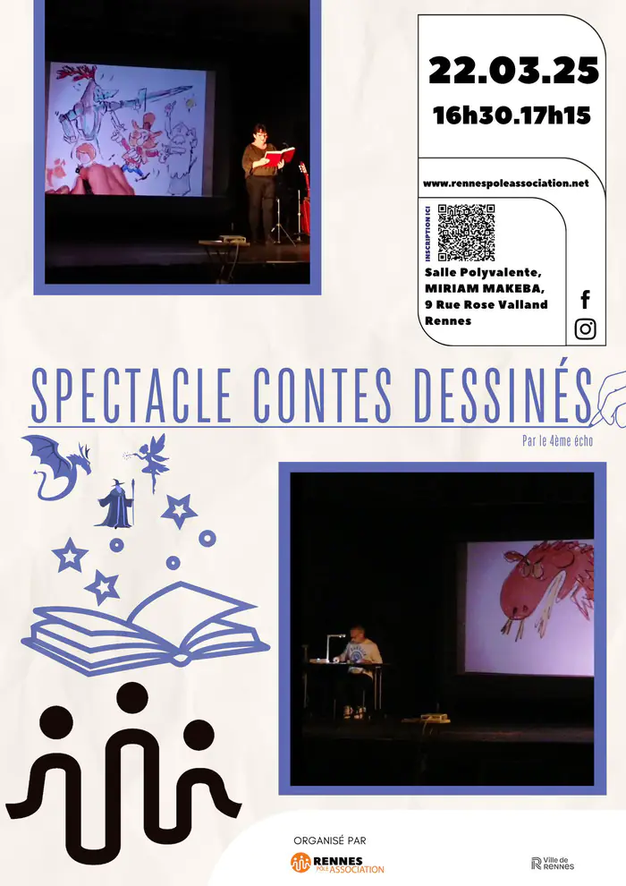 Spectacle Contes Dessinés - le 4ème Écho 9 rue Rose Valland Rennes