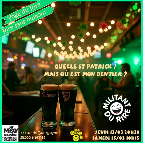 Saint-Patrick 2025 Yoga du rire