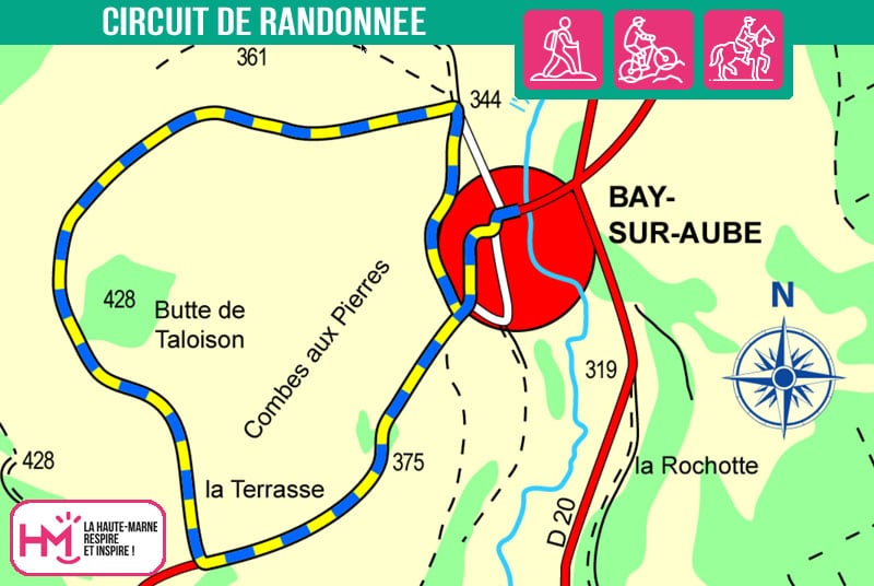 TOUR DE LA BUTTE DE TALOISON PR N°77 Bay-sur-Aube Grand Est