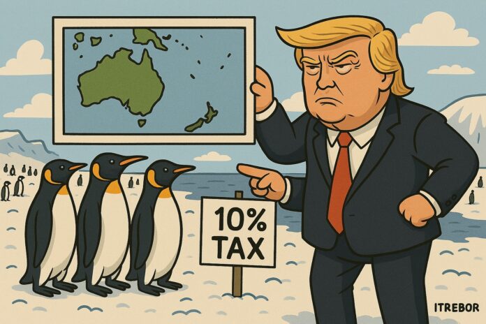 manchots pingouins ile taxe trump