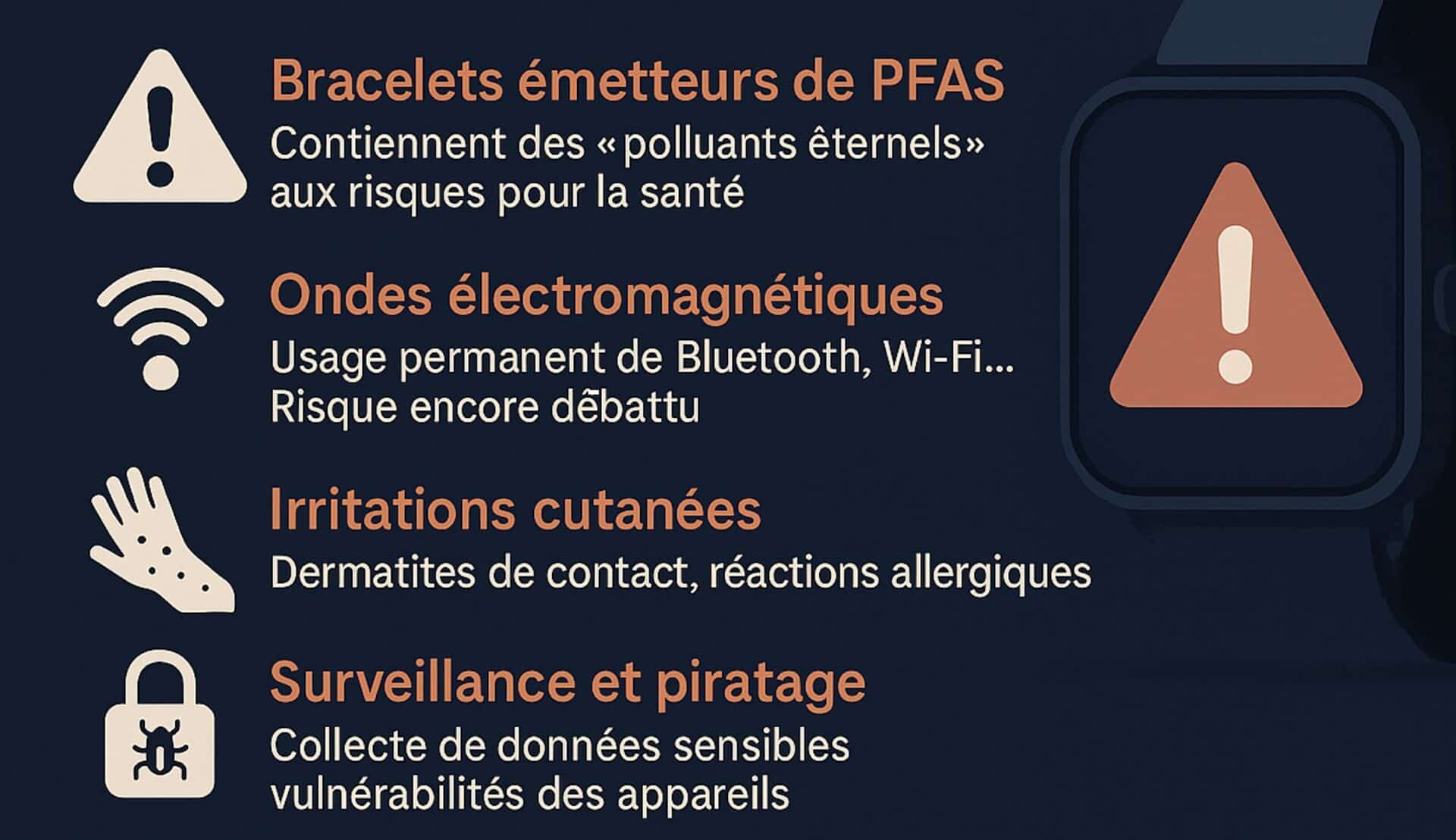 montre connectee danger