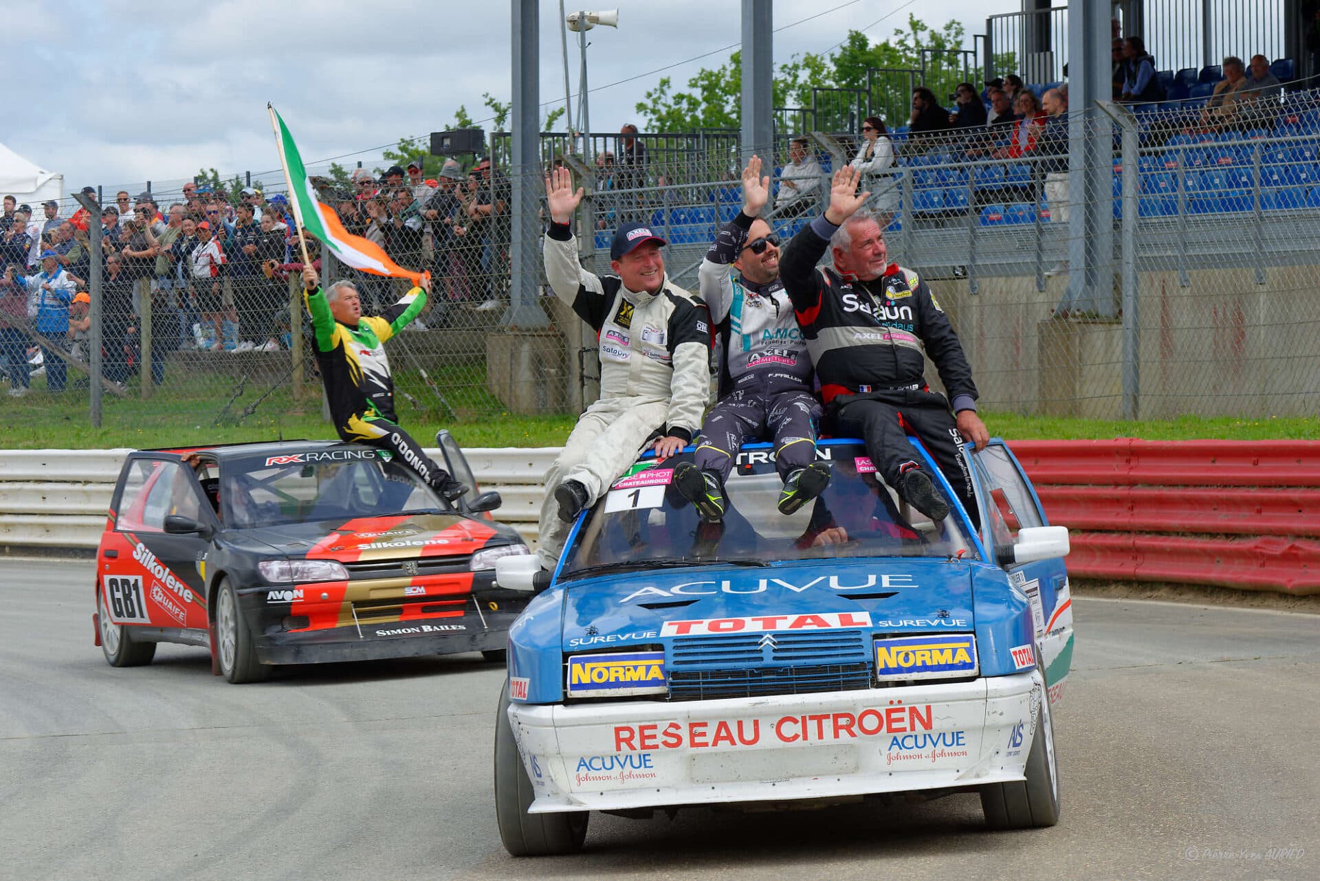 Jean-Luc PAILLER (F) lors de la parade des pilotes sur le circuit du Rallycross au Lohéac Legend Festival 2025