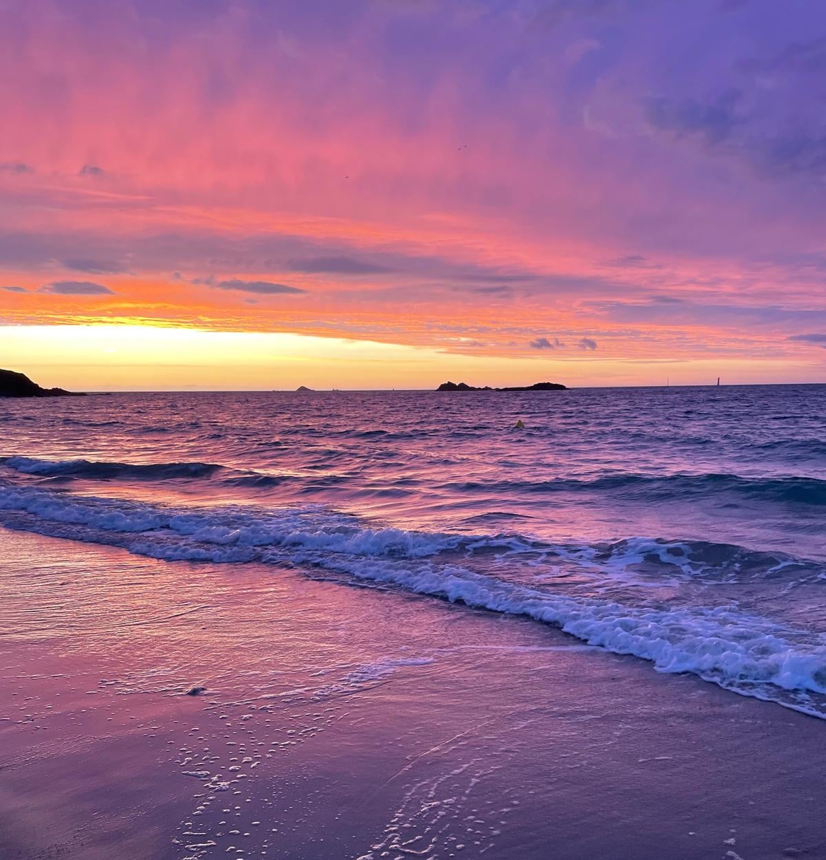 Coucher de soleil depuis la plage de l'Ecluse 