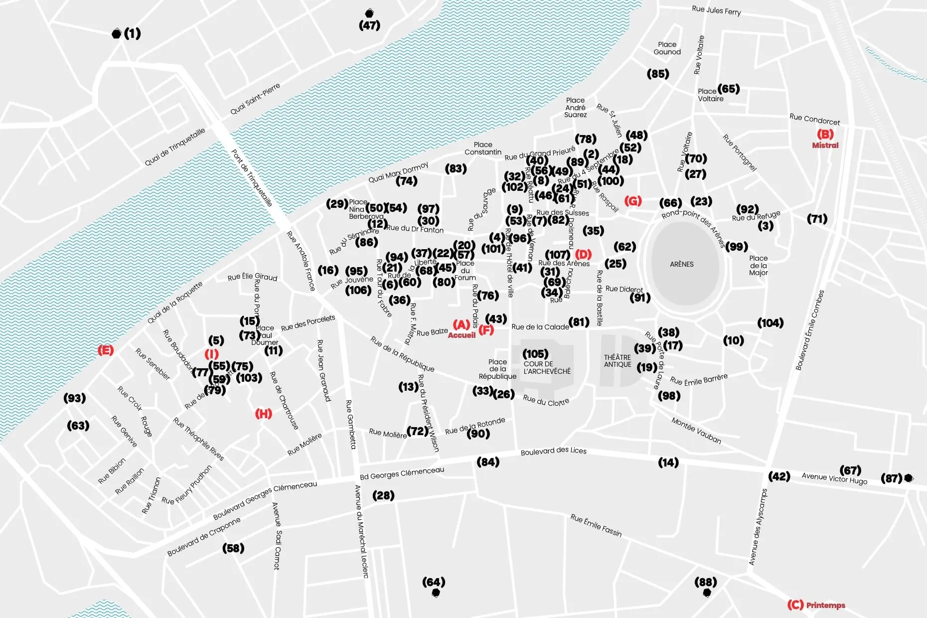 lieux carte arles off