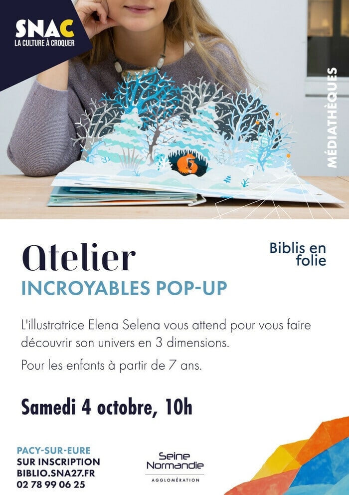 Atelier Pop' Up avec Elena Selena Médiathèque De Pacy-Sur-Eure Pacy-sur-Eure