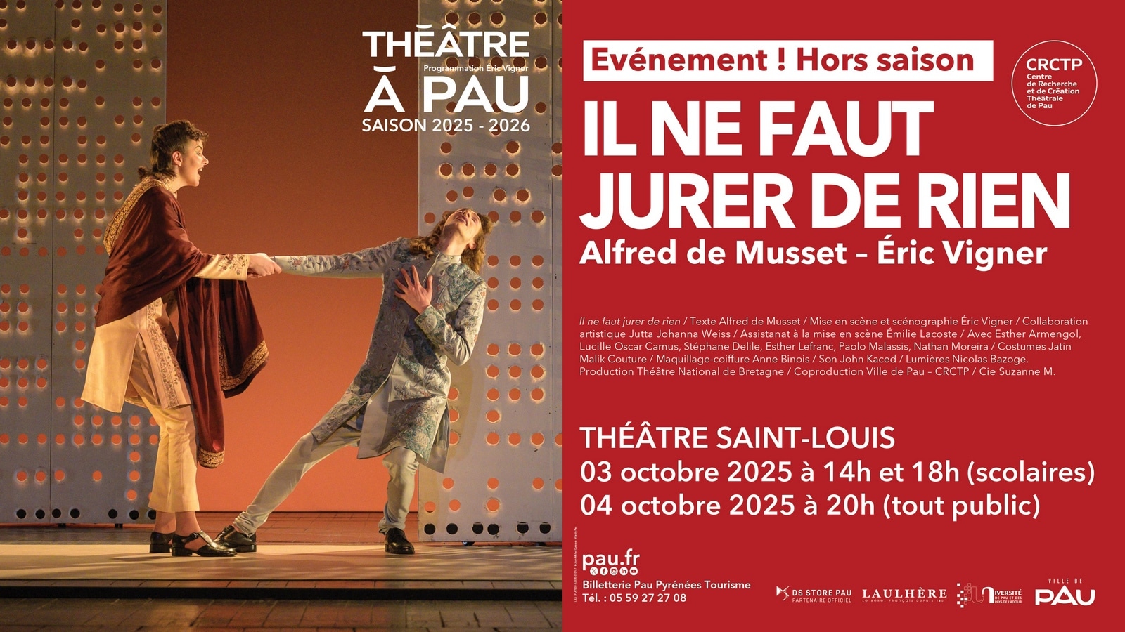 Théâtre à Pau Il ne faut jurer de rien