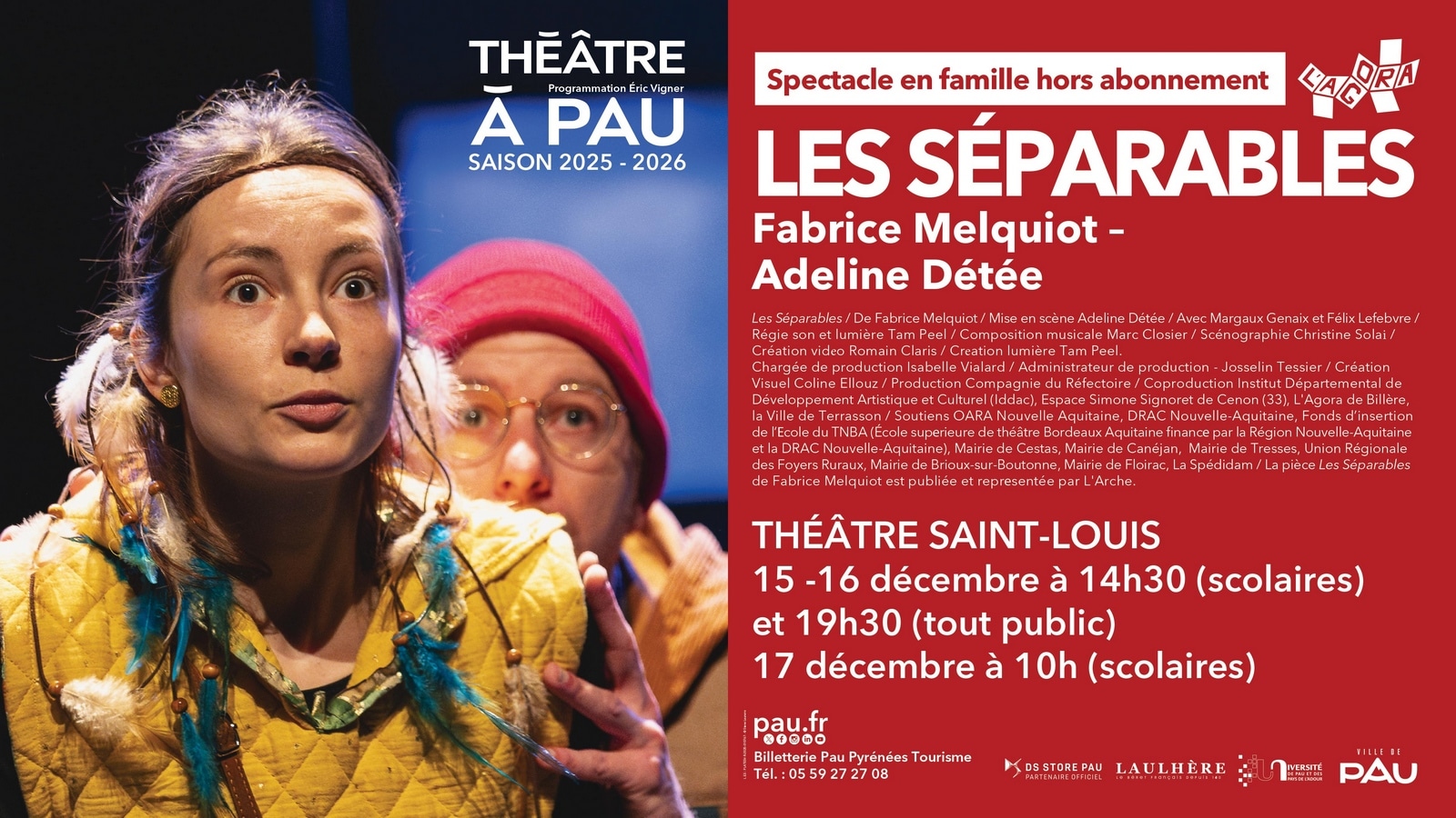 Théâtre à Pau Les séparables (spectacle famille)