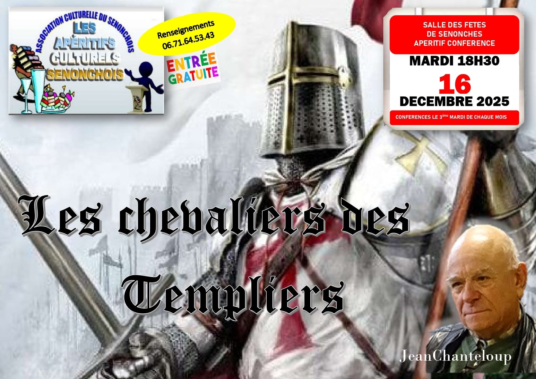 Apéritif-conférence "Les chevaliers des templiers"