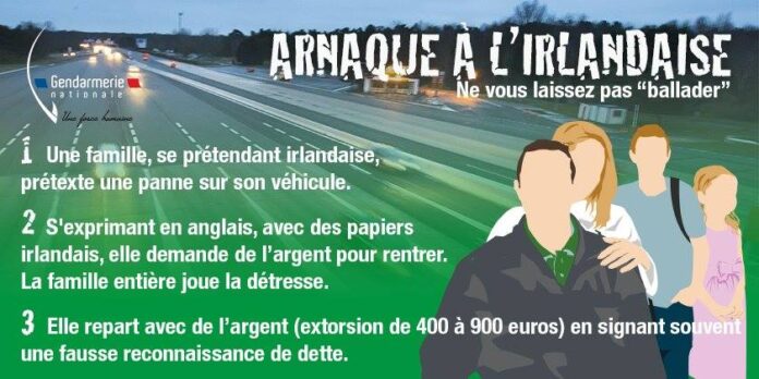 arnaque irlandaise