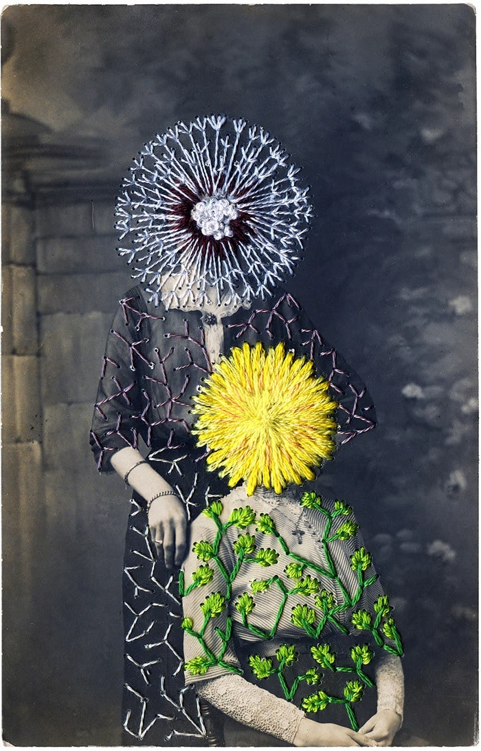 Café créatif : broderie sur cartes postales Bibliothèque Clôteaux-Bréquigny Rennes