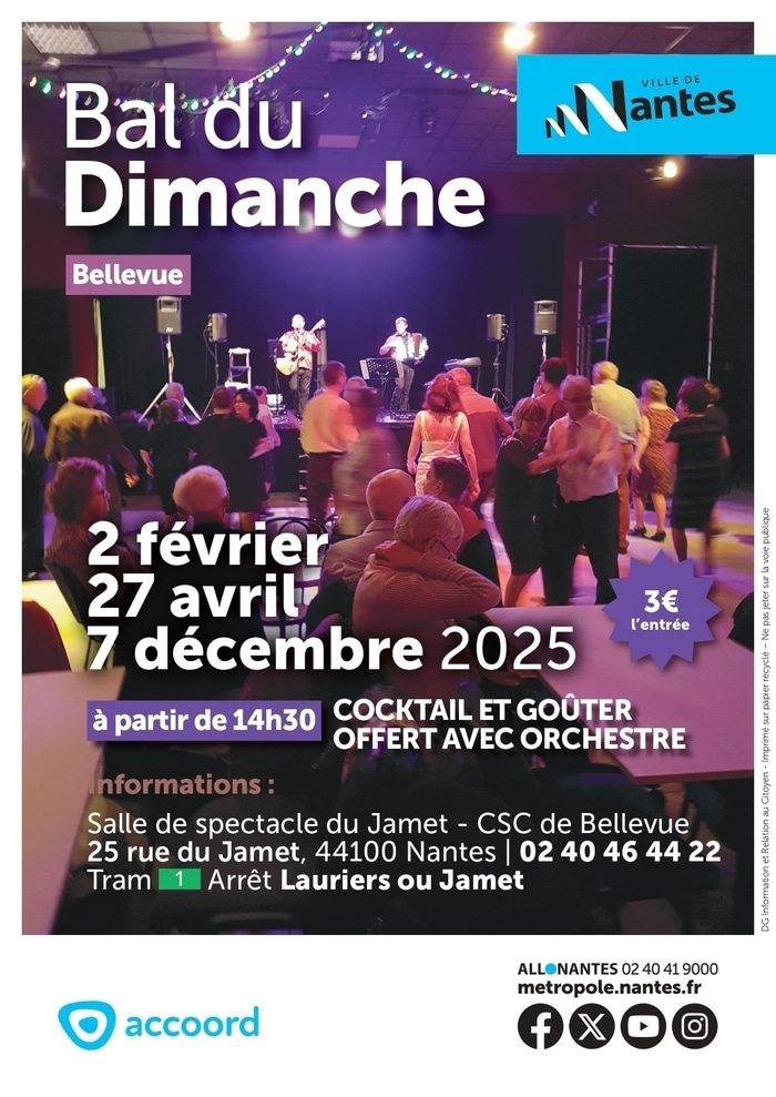 Bal du Dimanche de Bellevue Centre socioculturel de Bellevue / Salle du Jamet