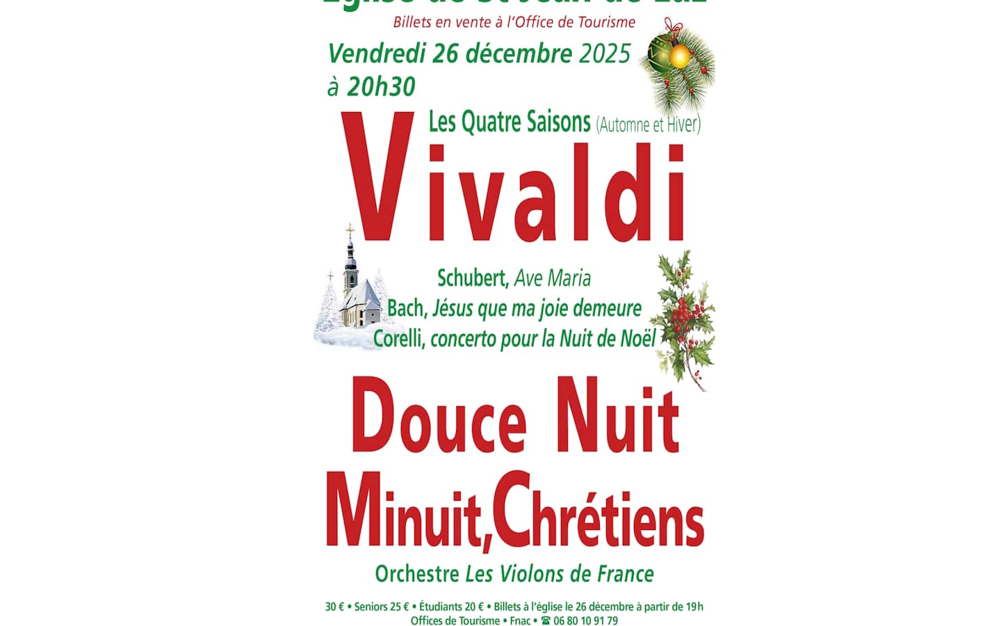 Concert de Noël Les 4 Saisons de Vivaldi et musiques de Noël