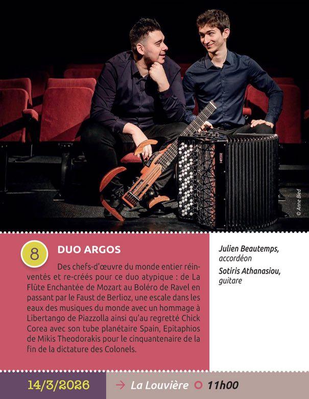 Concerts Classiques Epinal Duo Argos