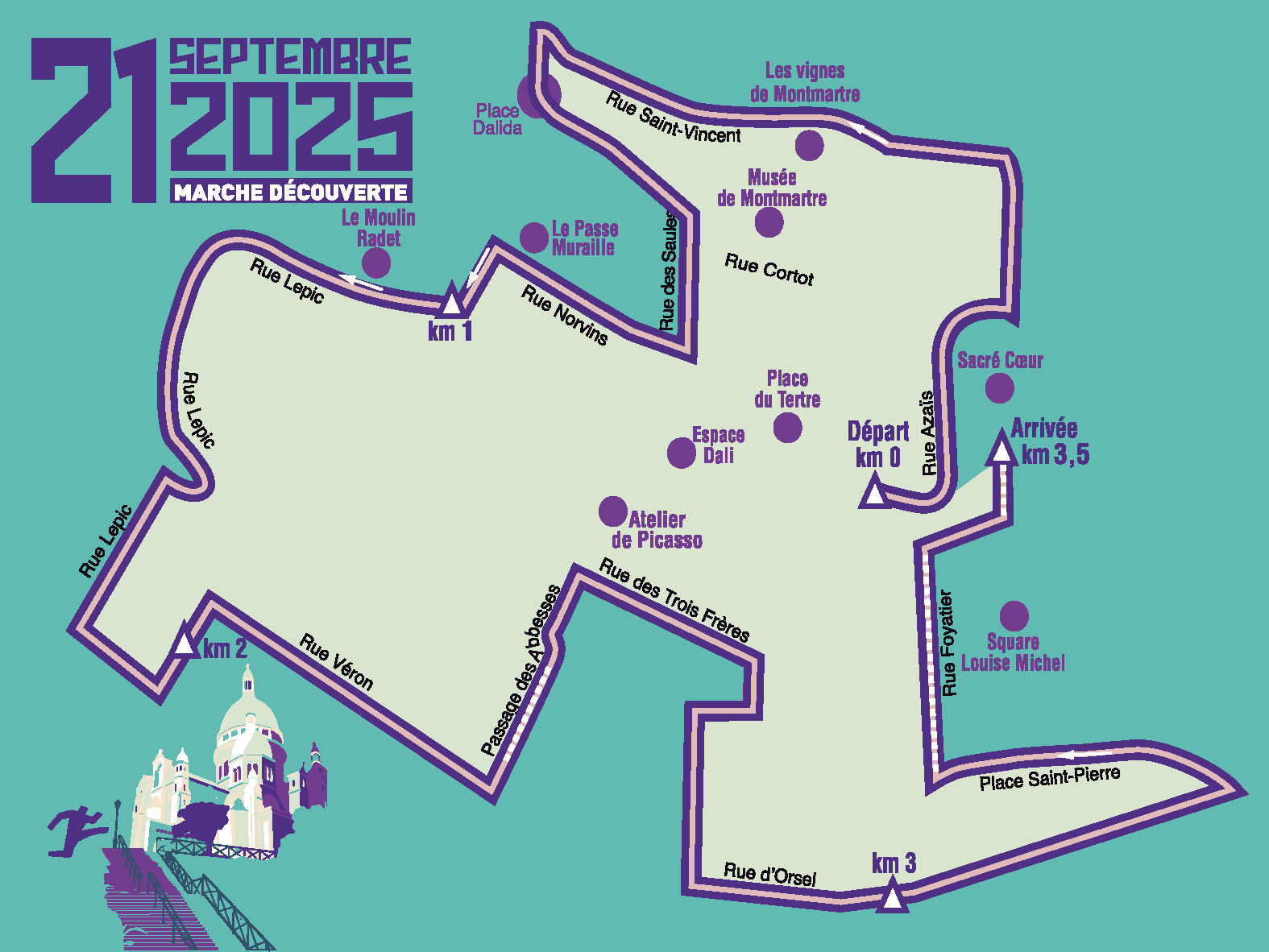 Image du parcours de l'UT Montmartre 2025.