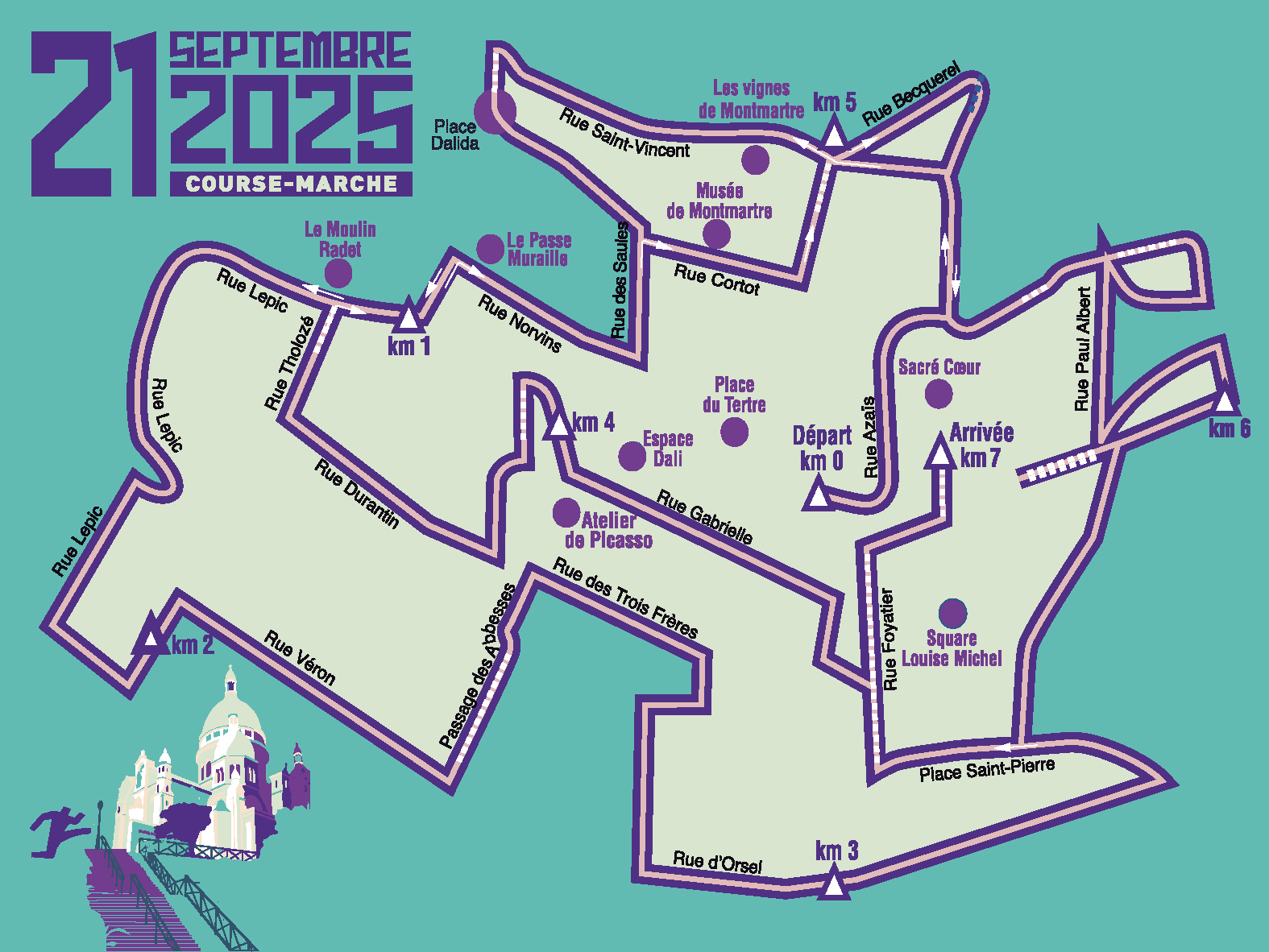 Image du parcours de l'UT Montmartre 2025.