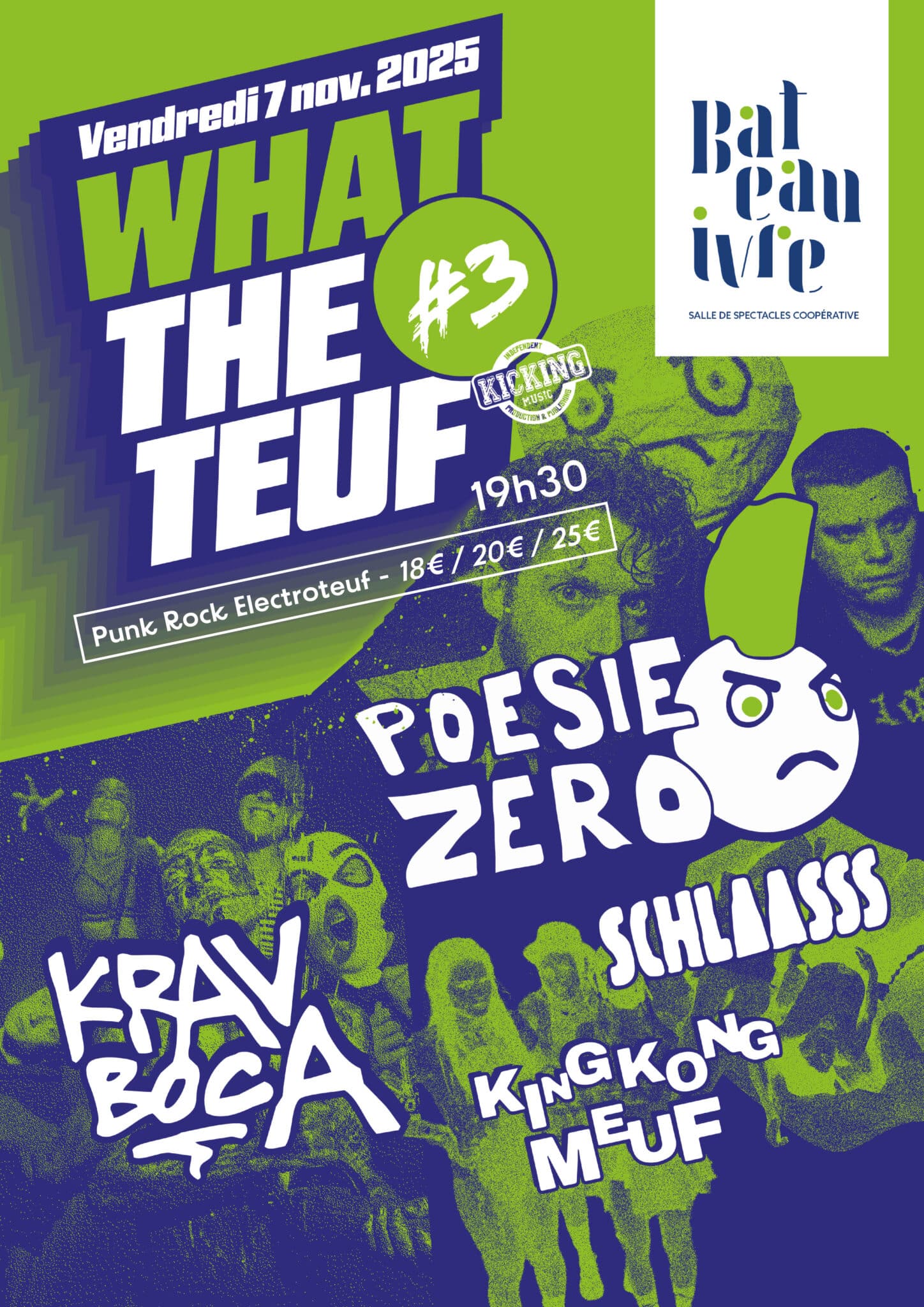 Poésie Zéro + Krav Boca + Schlaasss + King Kong Meuf
