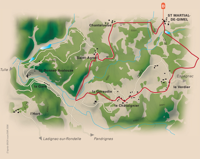 Sentier de Saint-Agnol Saint-Martial-de-Gimel Nouvelle-Aquitaine